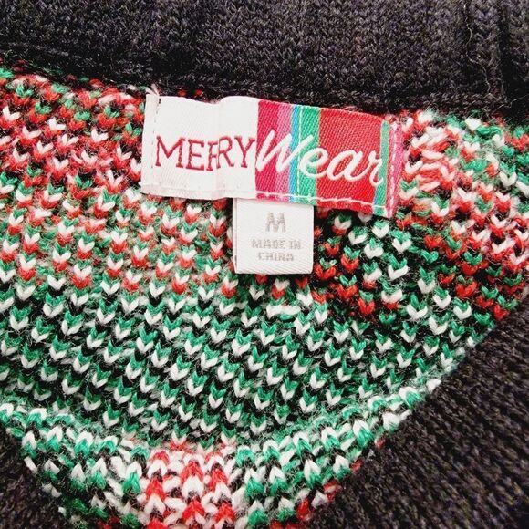Merry Wear UGLY Christmas Tree Ornaments Knit Skirt Size M - Picture 4 of 8